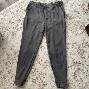 Bench Grey Athletic Jogger Pants Logo Waistband Men's Large
